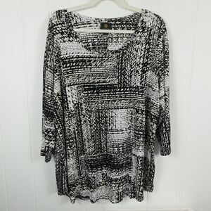 JM Collection Womens Blouse Plus Size 2X